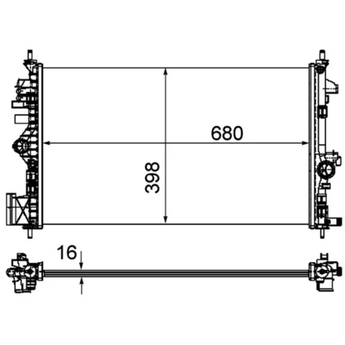 Chladič motora MAHLE CR 1099 000P - obr. 1