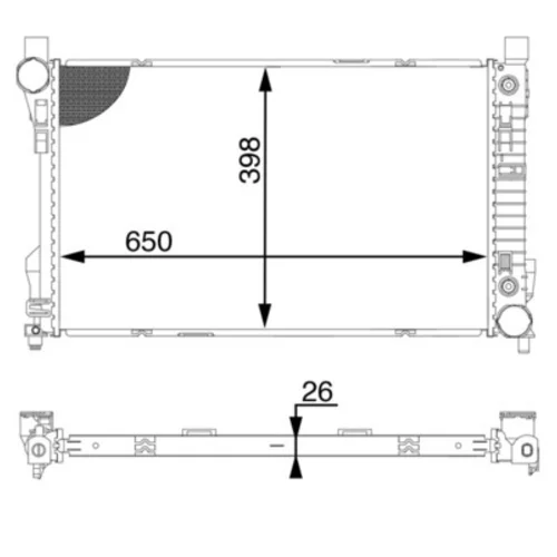 Chladič motora MAHLE CR 1602 000S