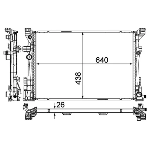 Chladič motora MAHLE CR 2170 000P - obr. 1