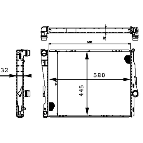 Chladič motora MAHLE CR 458 000P - obr. 1