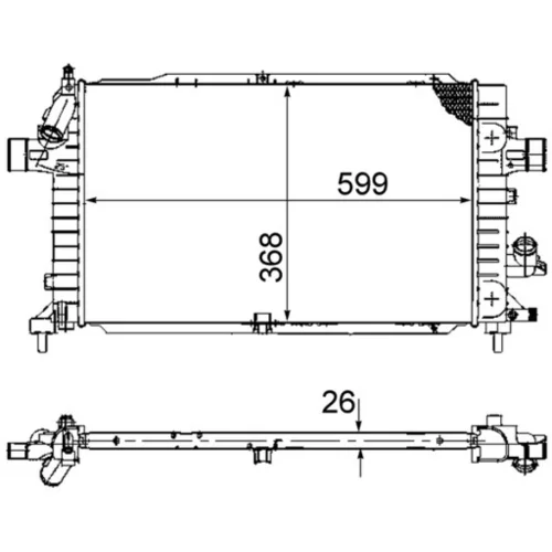 Chladič motora CR 920 000P /MAHLE/ - obr. 1