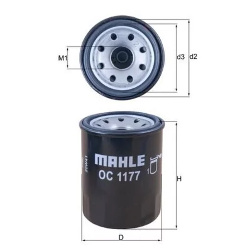 Olejový filter MAHLE OC 1177 - obr. 2