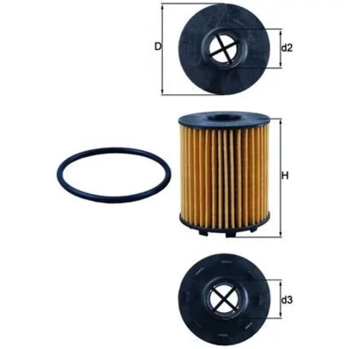 Olejový filter MAHLE OX 371D - obr. 2