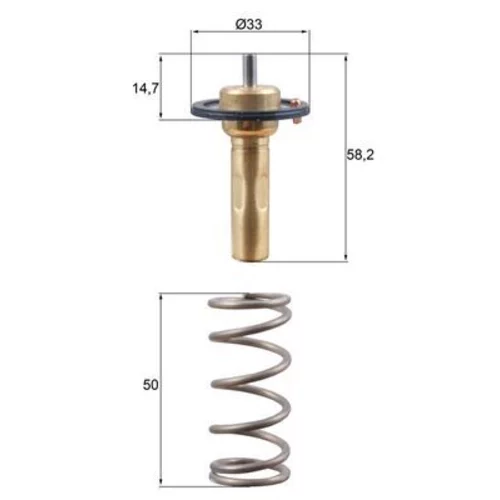 Termostat chladenia MAHLE TX 265 89D - obr. 2