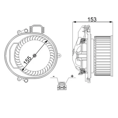 Vnútorný ventilátor MAHLE AB 257 000S