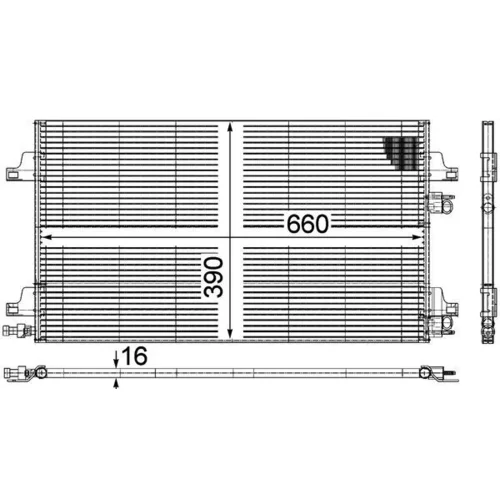 Kondenzátor klimatizácie MAHLE AC 366 000P - obr. 2