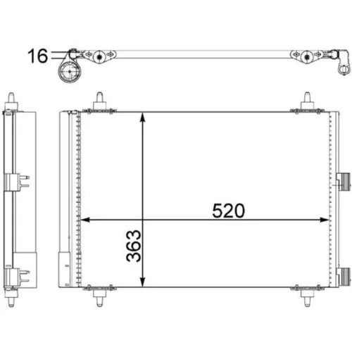 Kondenzátor klimatizácie MAHLE AC 447 000S - obr. 1