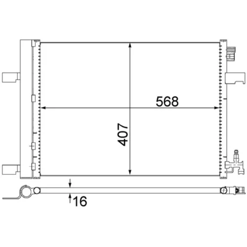 Kondenzátor klimatizácie MAHLE AC 636 000S