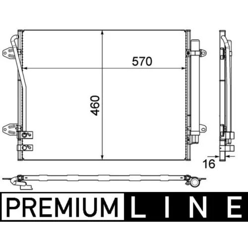 Kondenzátor klimatizácie MAHLE AC 734 000P