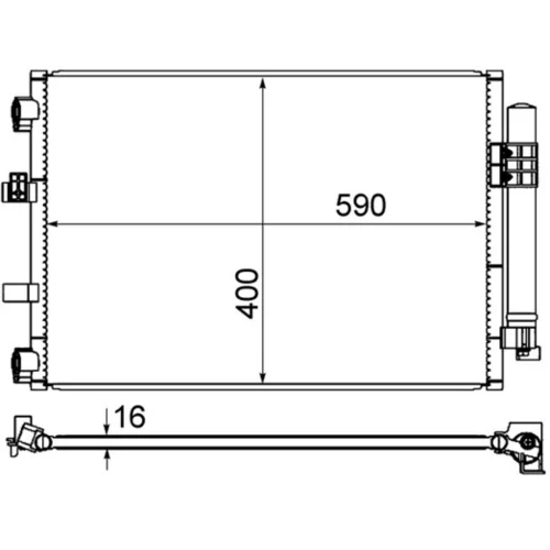 Kondenzátor klimatizácie MAHLE AC 861 000S - obr. 1