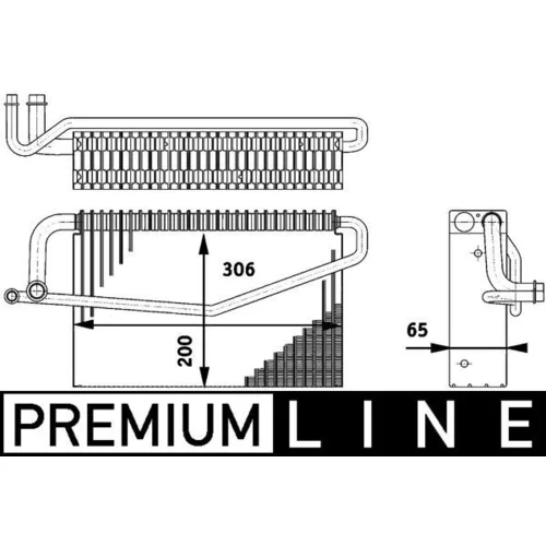 Výparník klimatizácie AE 60 000P /MAHLE/