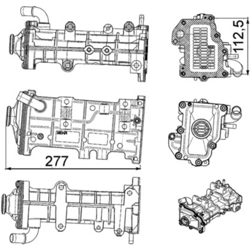 Chladič pre recirkuláciu plynov MAHLE CE 23 000P - obr. 3