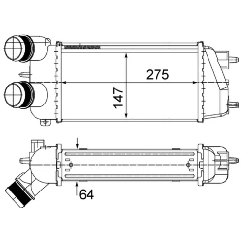 Chladič plniaceho vzduchu CI 494 000S /MAHLE/ - obr. 1