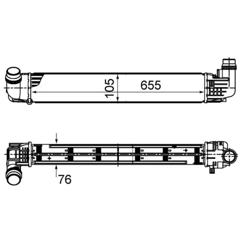 Chladič plniaceho vzduchu CI 496 000S /MAHLE/