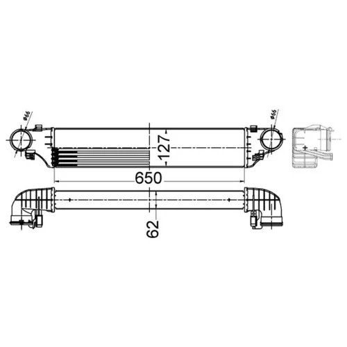 Chladič plniaceho vzduchu MAHLE CI 505 000S - obr. 1