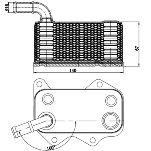Chladič motorového oleja MAHLE CLC 174 000S