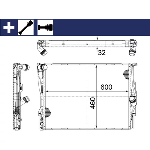 Chladič motora MAHLE CR 1087 000S