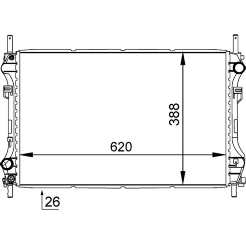 Chladič motora MAHLE CR 1140 000S - obr. 1