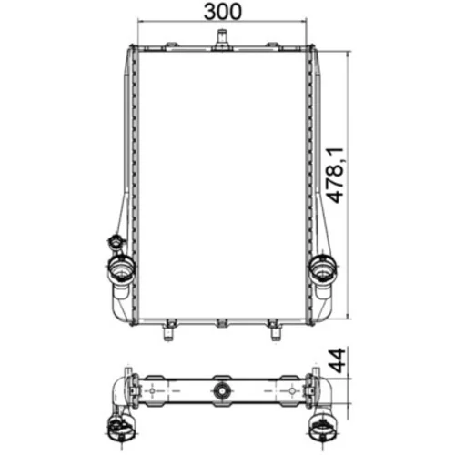 Chladič motora CR 1396 000P /MAHLE/ - obr. 1