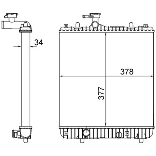 Chladič motora MAHLE CR 1495 001S