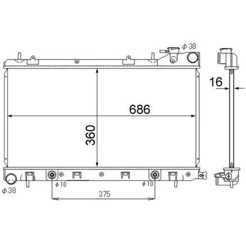 Chladič motora MAHLE CR 1874 000S