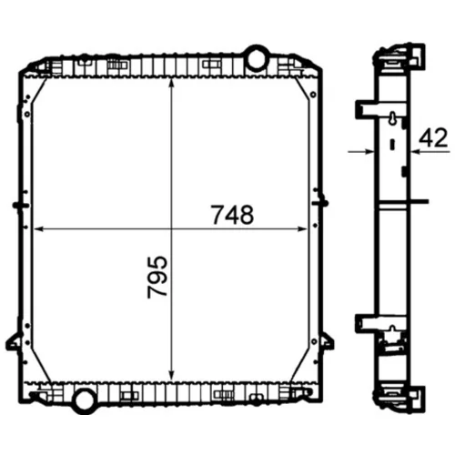 Chladič motora MAHLE CR 1912 000P - obr. 1