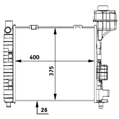 Chladič motora MAHLE CR 322 000S - obr. 1