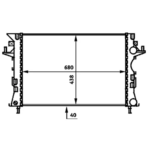 Chladič motora MAHLE CR 462 000P