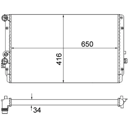 Chladič motora MAHLE CR 854 001S