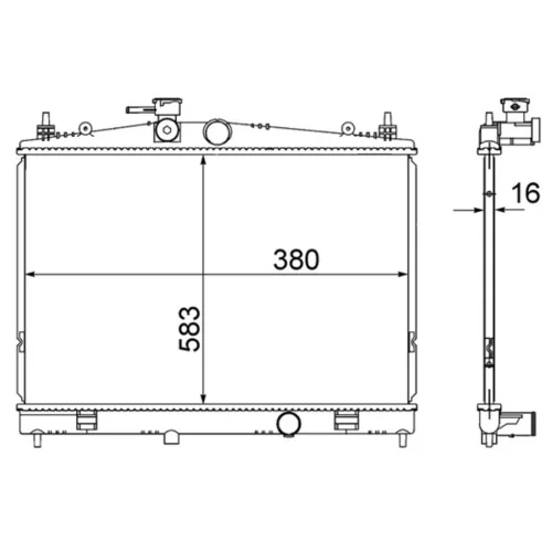 Chladič motora MAHLE CR 856 000S