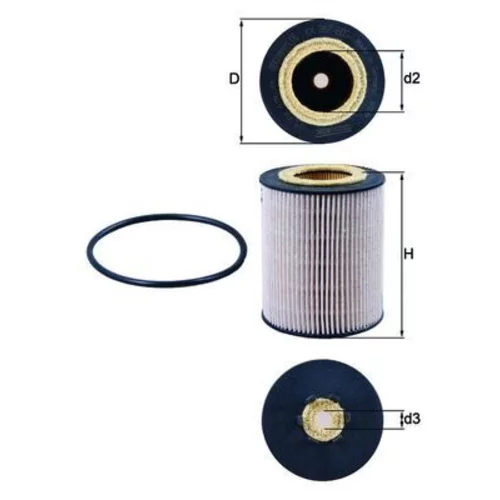 Palivový filter MAHLE KX 267D - obr. 2