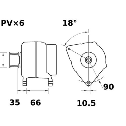 Alternátor MAHLE MG 506 - obr. 2