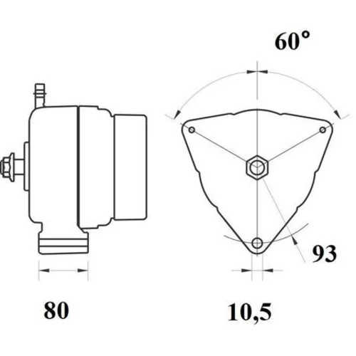 Alternátor MAHLE MG 804 - obr. 1