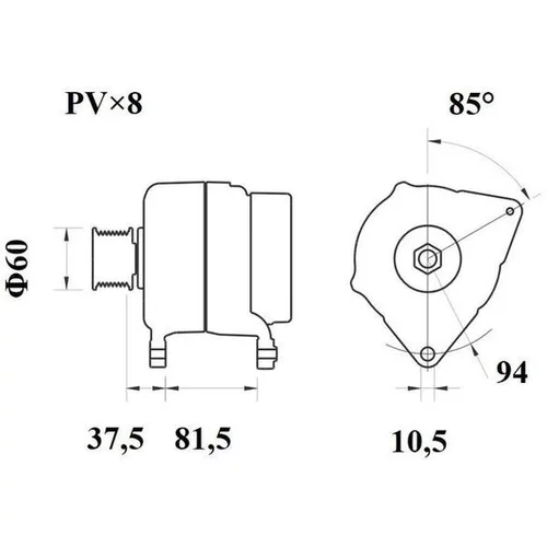 Alternátor MG 811 /MAHLE/ - obr. 1