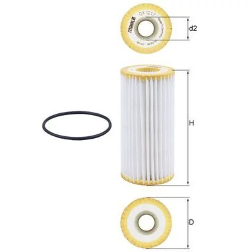 Olejový filter MAHLE OX 1217D - obr. 2