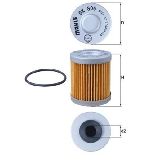 Olejový filter MAHLE OX 806D - obr. 2