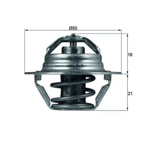 Termostat chladenia MAHLE TX 100 89D - obr. 2