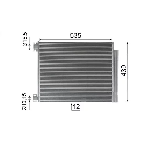 Kondenzátor klimatizácie MAHLE AC 1016 000P - obr. 9