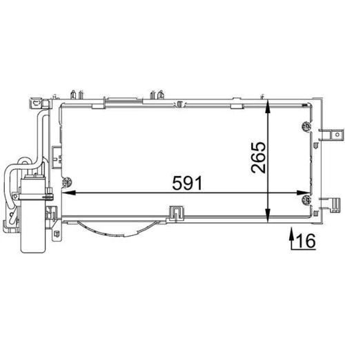 Kondenzátor klimatizácie AC 309 001S /MAHLE/ - obr. 1