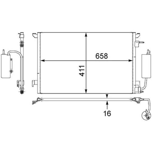 Kondenzátor klimatizácie MAHLE AC 407 000S - obr. 1