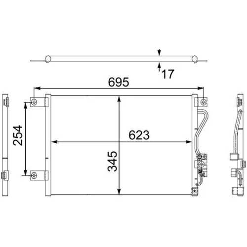 Kondenzátor klimatizácie MAHLE AC 483 000S - obr. 1