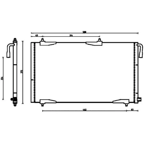 Kondenzátor klimatizácie MAHLE AC 501 000P - obr. 2