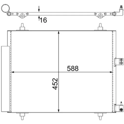 Kondenzátor klimatizácie MAHLE AC 515 000S - obr. 1