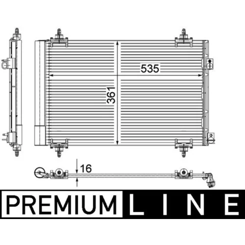 Kondenzátor klimatizácie MAHLE AC 587 000P