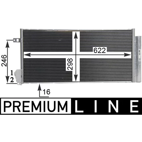 Kondenzátor klimatizácie MAHLE AC 634 000P