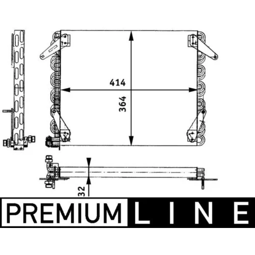 Kondenzátor klimatizácie MAHLE AC 658 000P