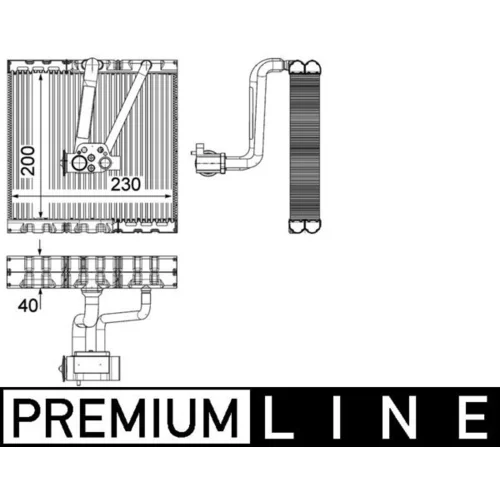 Výparník klimatizácie MAHLE AE 93 000P