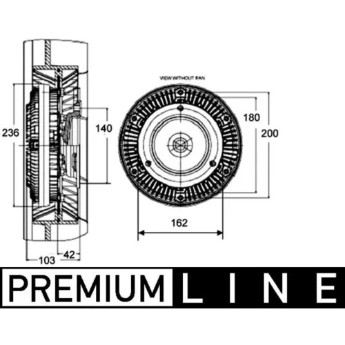 Spojka ventilátora chladenia MAHLE CFC 132 000P