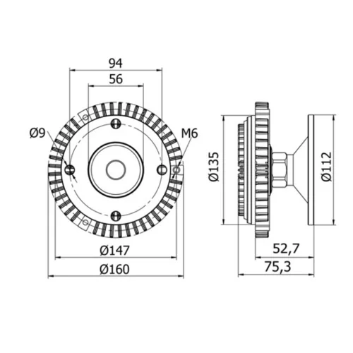 Spojka ventilátora chladenia MAHLE CFC 50 000S