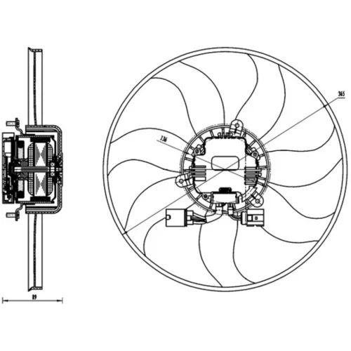 Ventilátor chladenia motora MAHLE CFF 170 000S - obr. 1